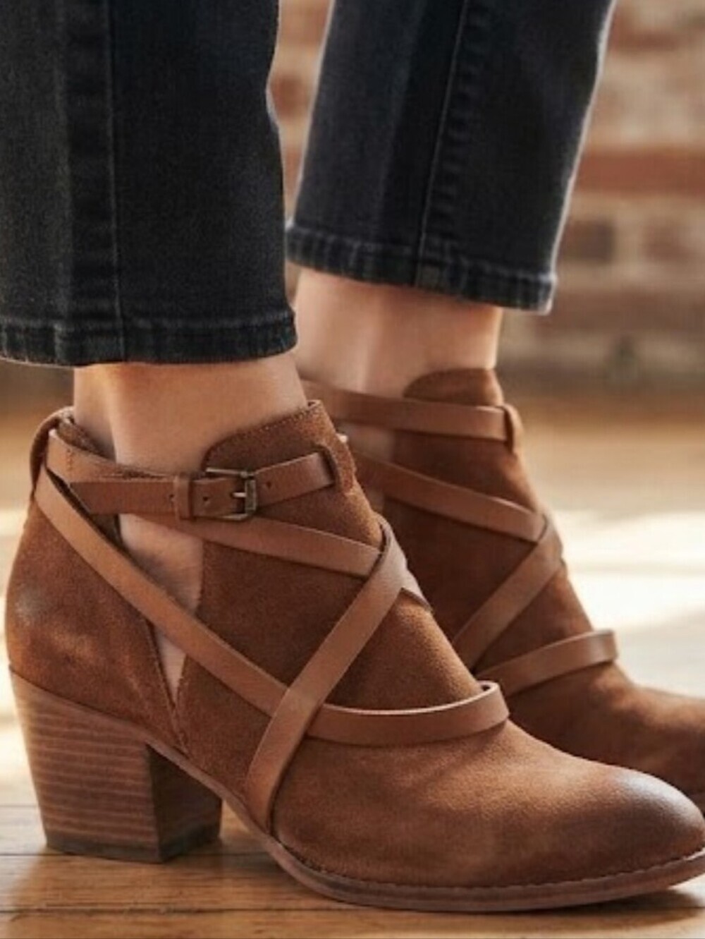Corso Como Womens Ankle Suede Western Heels boots shoes sz 9M